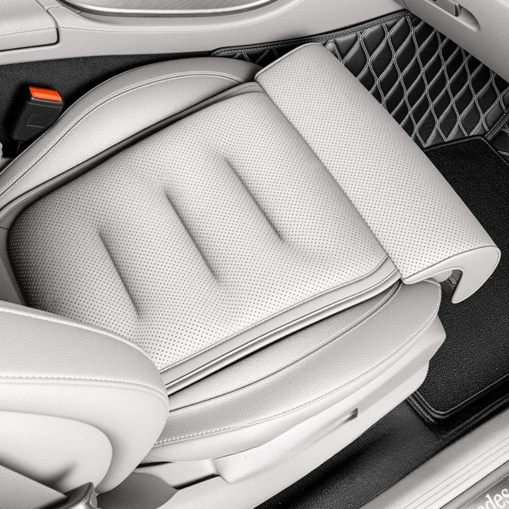 Suede Cover Car Seat Cushion Thick Padding Seat Extender New Memory Foam Leg Support