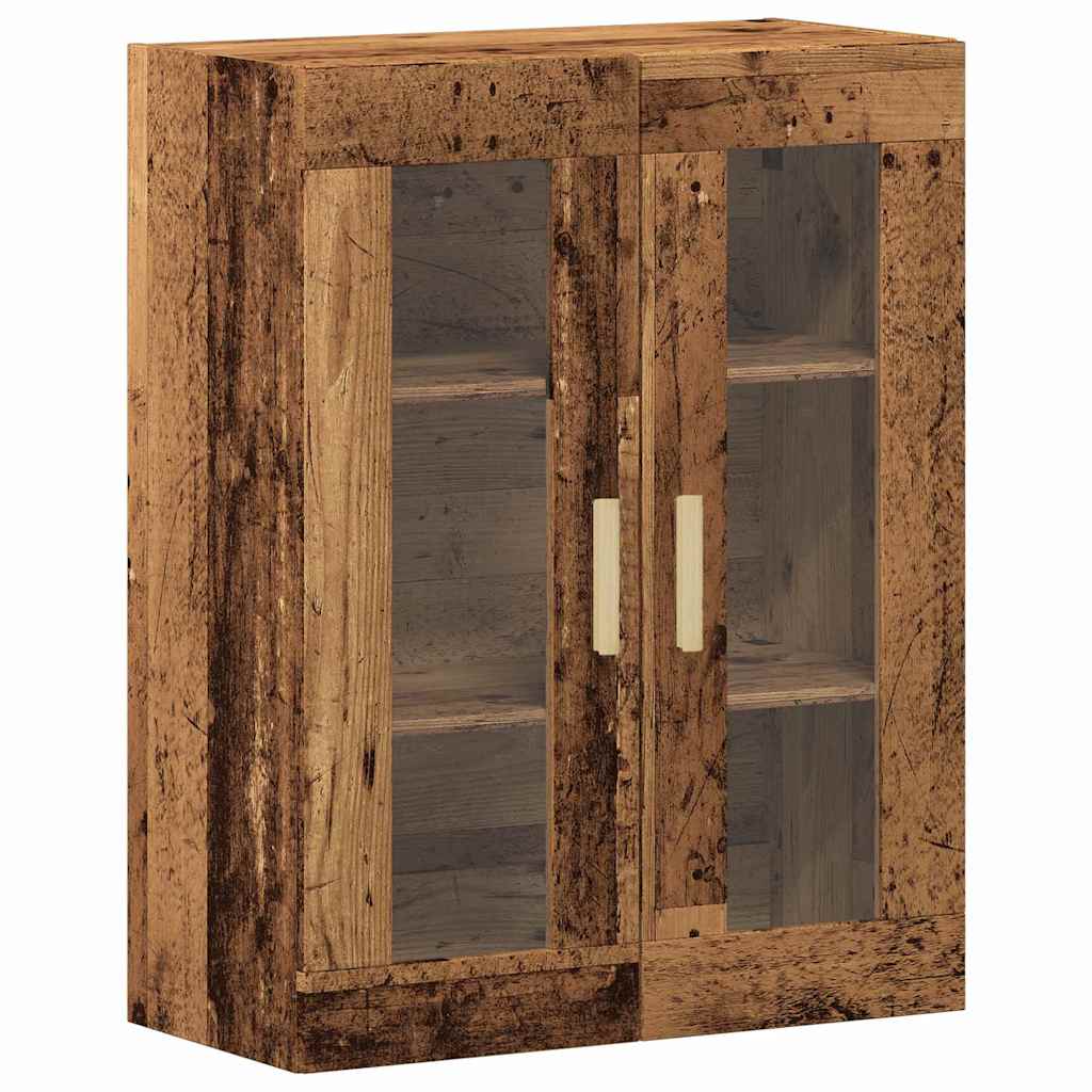 Highboard Reclaimed Wood 69.5 x 34 x 180 cm Engineered Wood and Glass