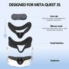 Silicone Cover Set Silicone VR Face Cover with Len Protector & Joystick Cover Face Pad Cushion for Meta Quest 3S VR Accessories