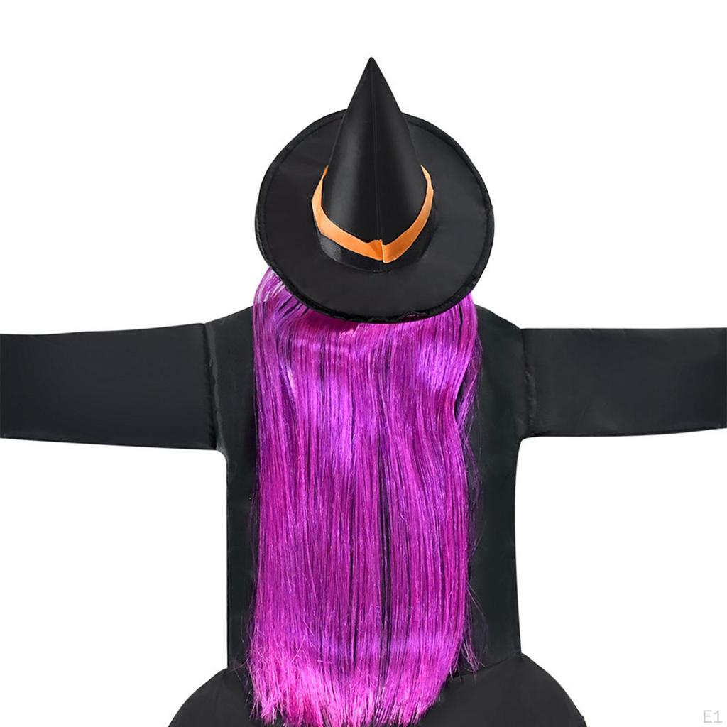 Lighted Crashing Witch Into Tree Halloween Flying for Patio