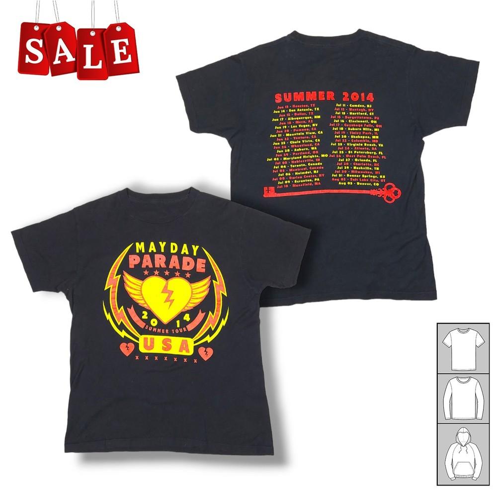 New Mayday Parade Broken Heart Summer Tour  Band Member Unisex S-5XL Shirt TH532 Unisex T-Shirt S