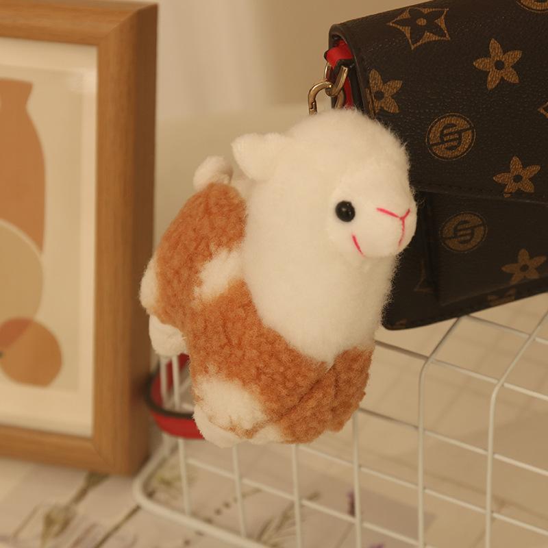 Plüsch Alpaka Puppe Plüschtier kleiner Anhänger Taschenanhänger Schlüsselanhänger Aktivitätsgeschenk Puppe