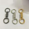2024 New Spring Double Ring Couple Keychain - Creative Zinc Alloy Design with Hanging Buckle