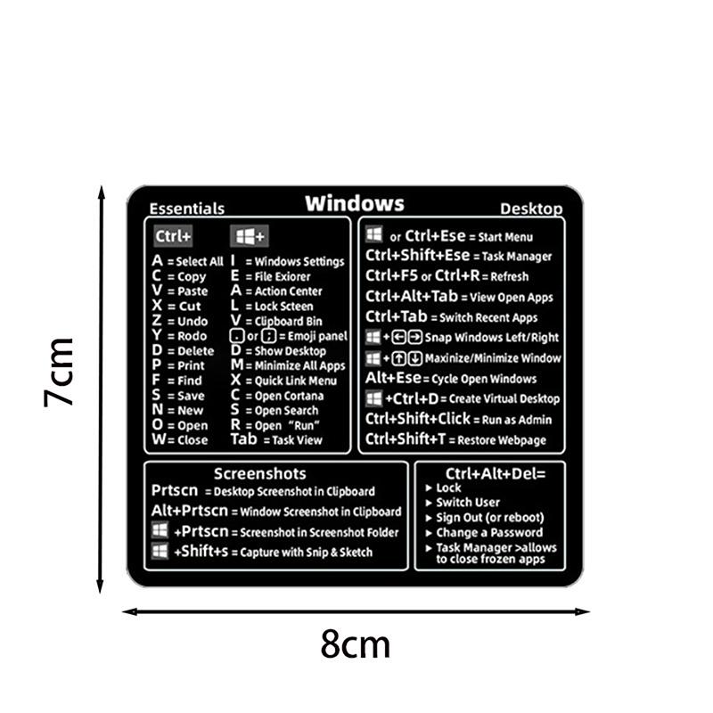 

10 шт. Наклейки с горячими клавишами клавиатуры, Графические наклейки с буквами для защиты ноутбука, Инструменты as the picture
