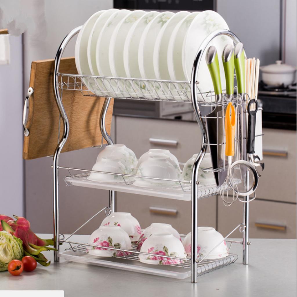 Dish Rack Box Buy 3 Layers Chrome-plated Alloy Dish Rack Drain Rack Drying Filter ...