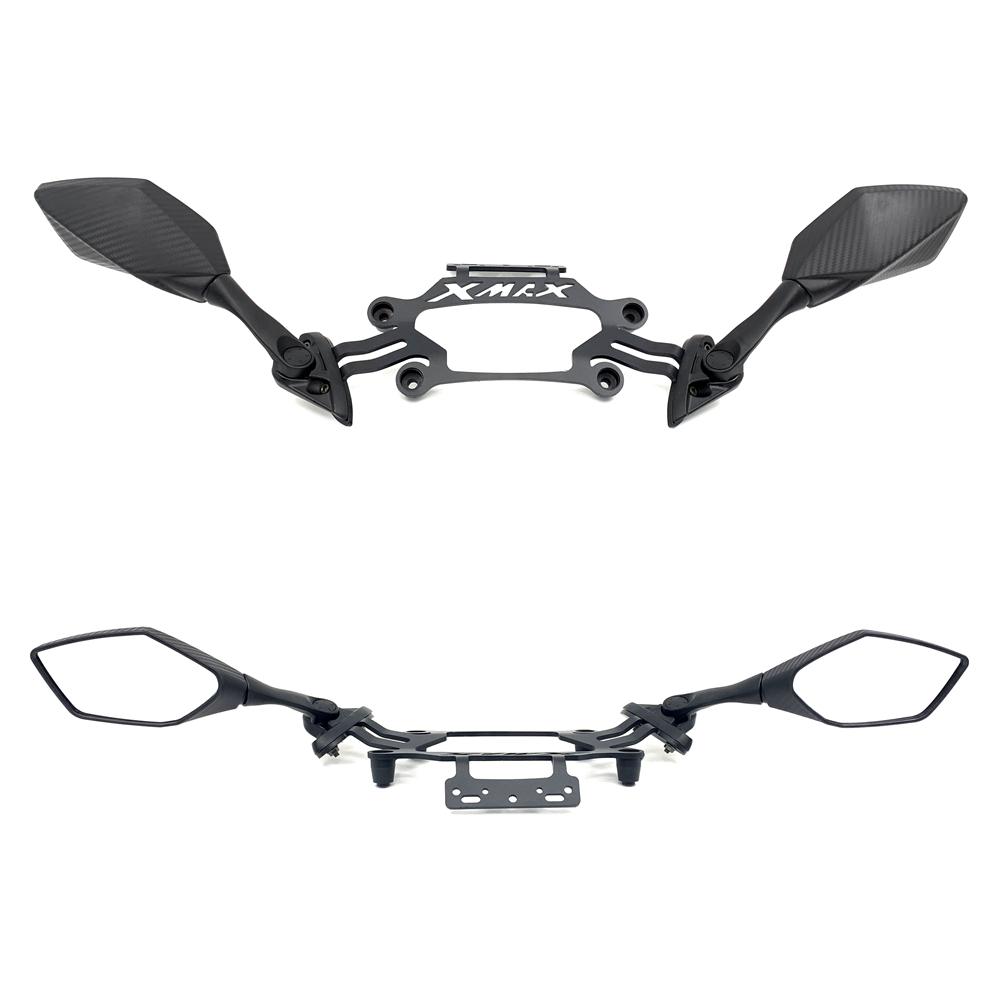 Motorcycle XMAX300 Rear View Mirrors Front Fixed Phone Bracket Rearview Holder For Yamaha XMAX250 XMAX 300 X-MAX 250 125 400