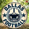 Vintage Dallas Cowboys Tin Sign Metal Wall Art Garage Man Cave Decor NFL Collectible