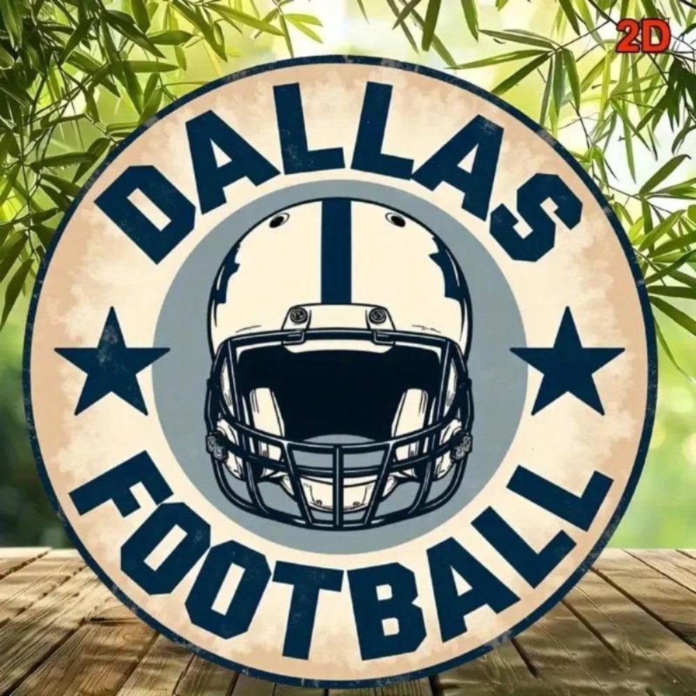 DORA Tin Sign Vintage Dallas Cowboys Tin Sign Metal Wall Art Garage Man Cave Decor NFL Collectible