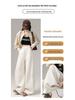 Spring 2026 Women's American-Style High-Waisted Curved Blade Sweatpants - Loose Fit, Wide-Leg, Casual Sports Trousers.