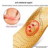 Cowhide Leather Arch Support & Metatarsal Massage Insole for Flat Feet - Unisex Casual Full-Length Pad