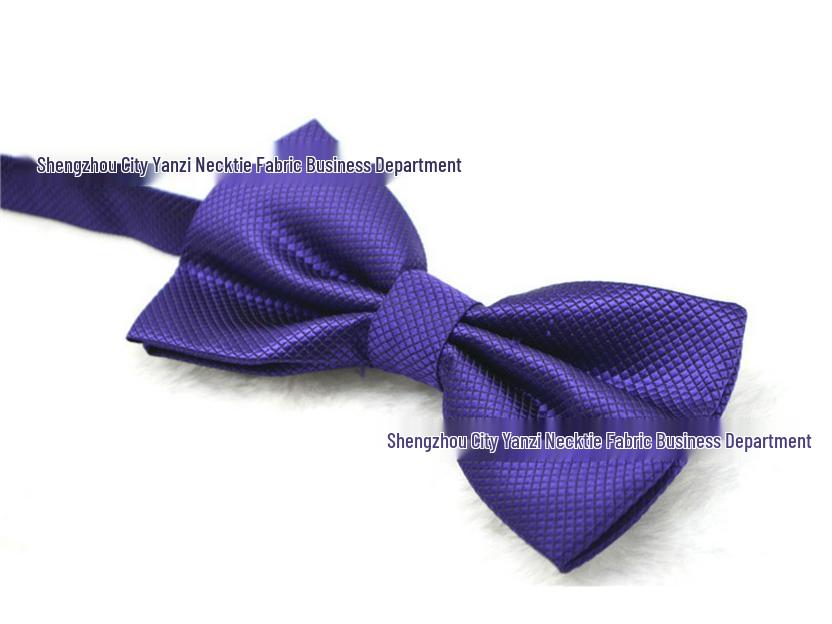 Korean Style Double Layered Solid Color Bow Tie for Men's and Women's Formal or Wedding Wear