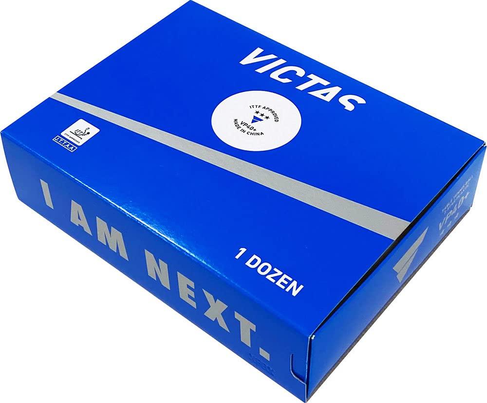 Victas Table Tennis Training 1 15100 VP40+ 3-Star Balls, Dozen,