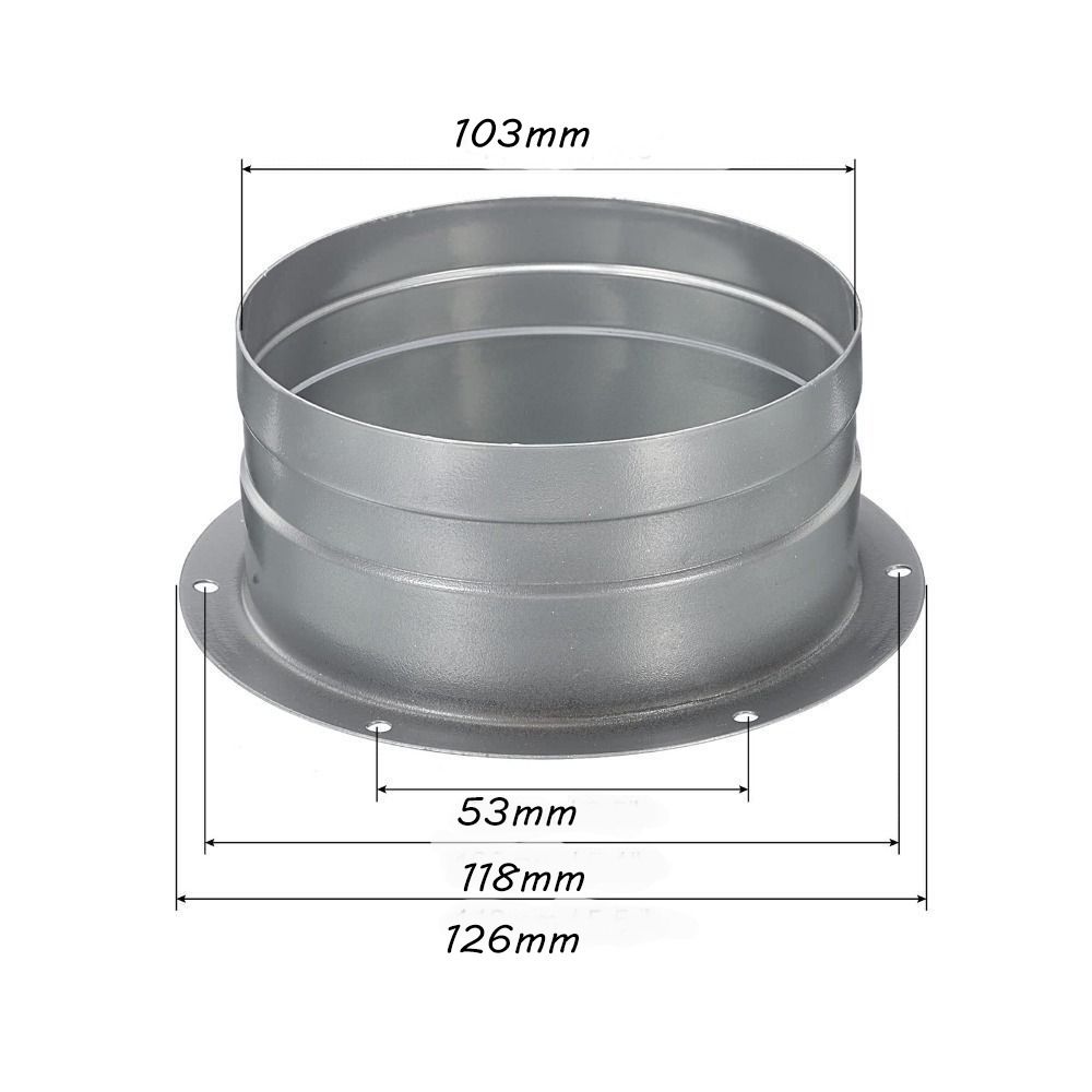 

Оцинковане залізо Металева пряма труба Фланець Вентиляція Опалення Охолодження Вентиляція Система HVAC 75MM-1PCS