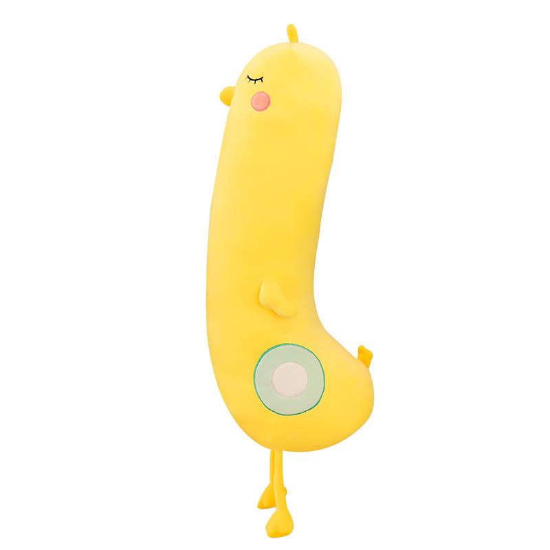 Cute Little Yellow Chicken Doll Plush Toy Girl Sleeping Between Legs Long Throw Pillow Children Soothing Doll Doll