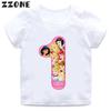 Different Princess Cinderella Number Print Girls Clothes 1 2 3 4 5 6 7 8 9 Years Birthday Kids Tshirt Baby Boys Children T-Shirt