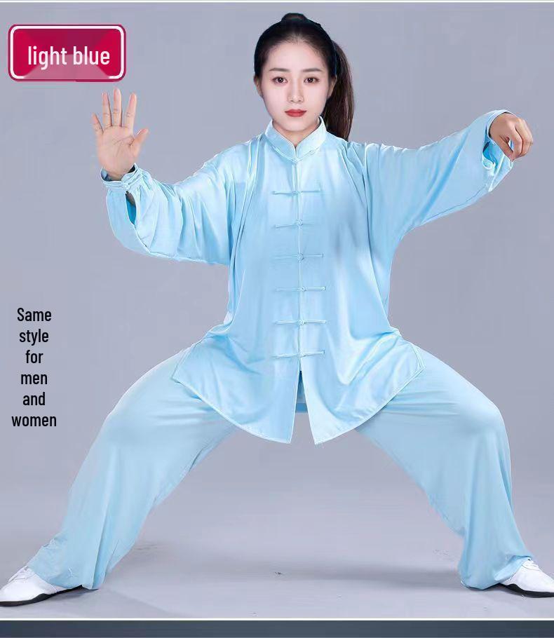 Špičková súprava obleku na Tai Chi z mliečneho hodvábu pre ženy a mužov - Jarné až jesenné vystúpenie Wushu, čínsky štýl