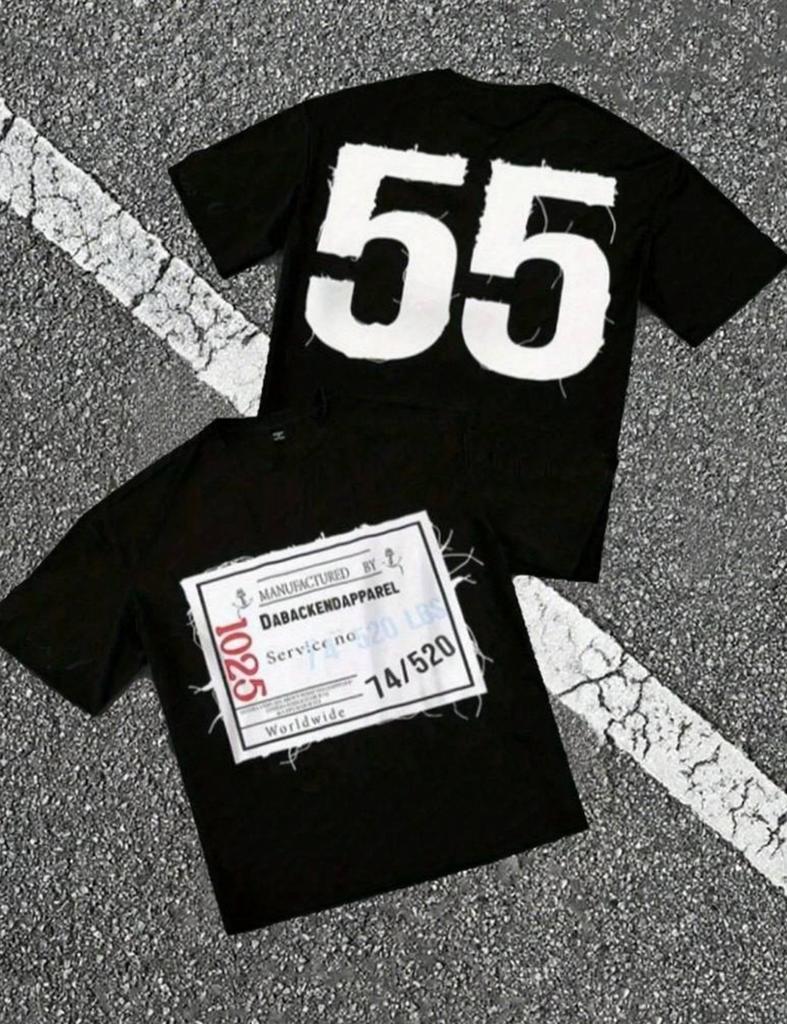 Summer Unisexs Letter Money Retro Print Neutral 100 Pure Cotton Round Neck Short Sleeved Street Hiphop Soft Breathable Tshirt