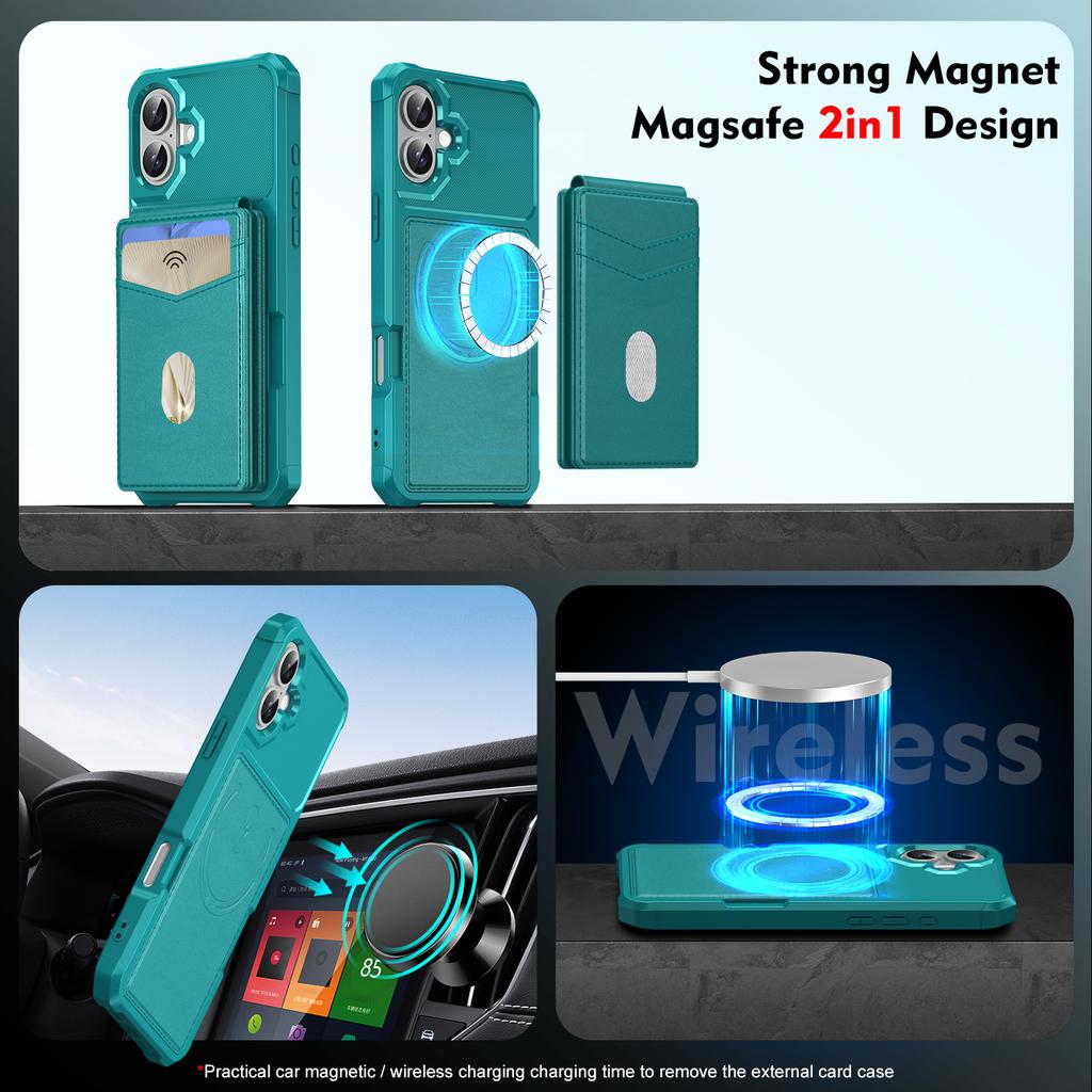 For iPhone 17 Pro Magnetic Phone Case Liquid Silicone PC Protective Back Cover Compatible with