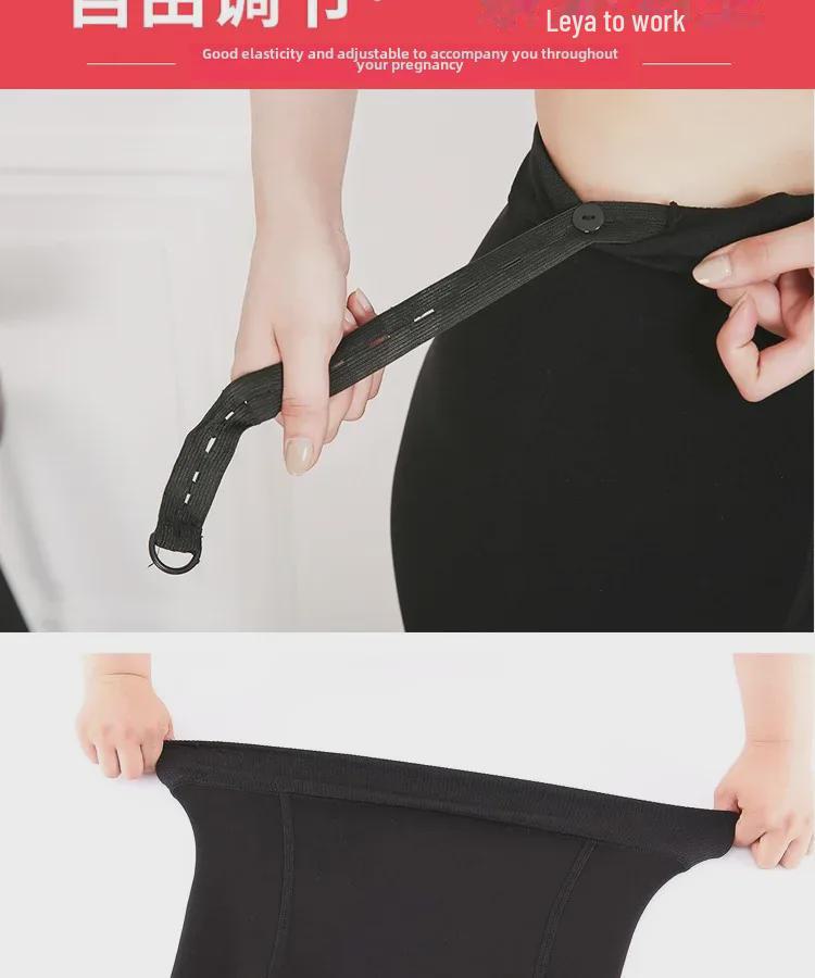 Women's Maternity Nylon Leggings - Warm Velvet-Lined Cotton for Autumn & Winter, Large Size One-Piece Pantyhose