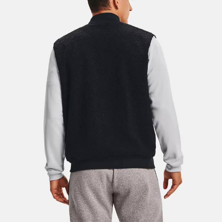 Under Armour Velvet Jackets Men's Black Baseball Collar Thickened Fleece-Lined (Unisex) Velvet Jackets 1366300 001