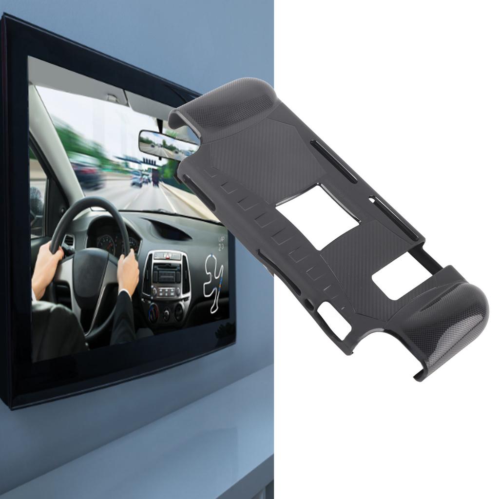 For Switch Protective Case Cover Soft Silicone Ultrathin TPU Game Console Protective Cover with Ergonomic Grip Black