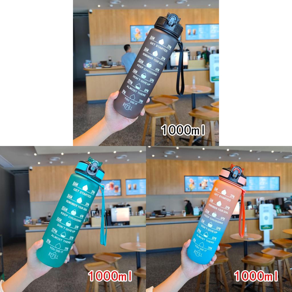 Plastik-Trinkbecher für Erwachsene mit Farbverlauf und Strohhalm für Büro und Outdoor