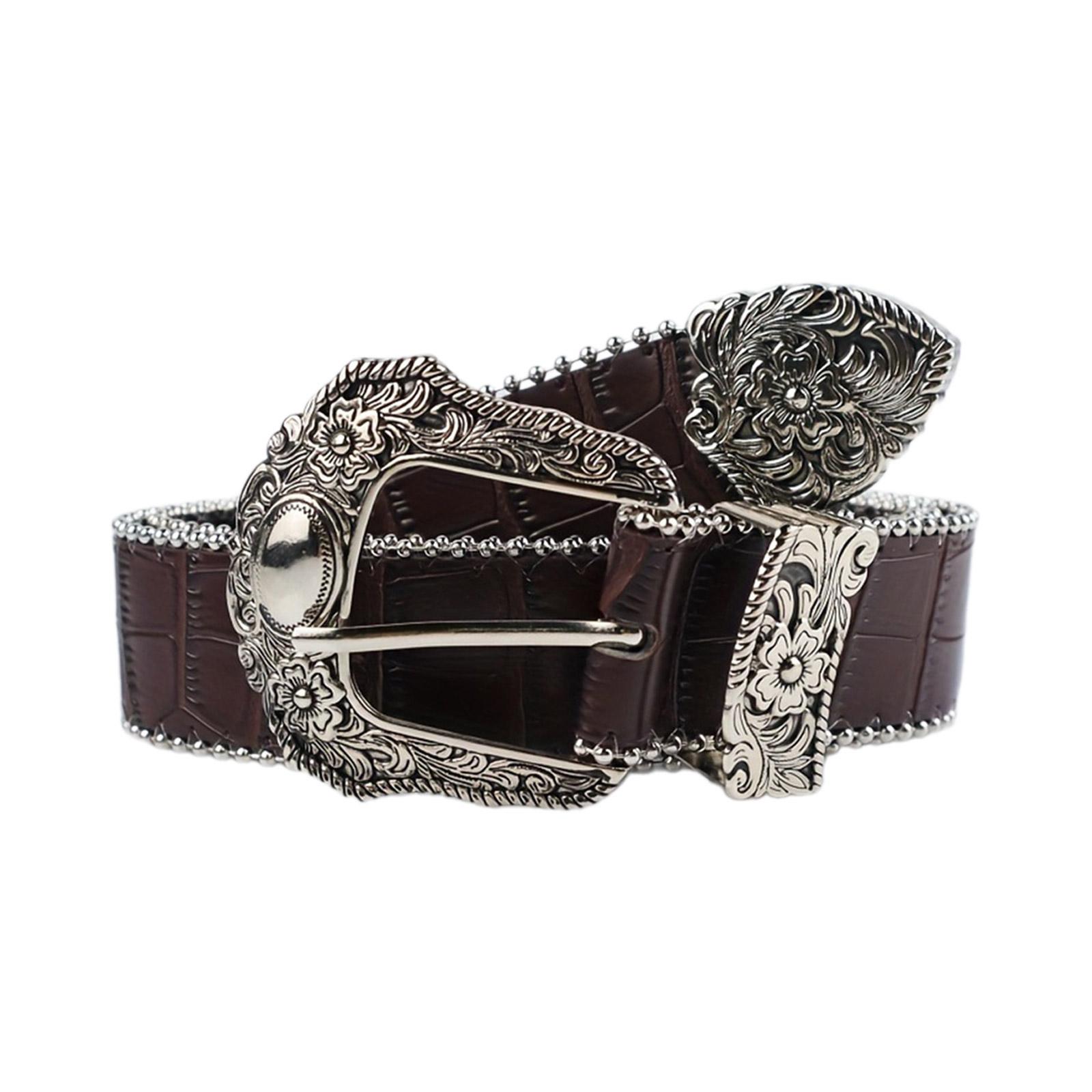 

Панк Поясная Цепь Красивый Цветочный Ковбойский Пояс для Женщин Выпускной Банкет Клубная Вечеринка для Джинсов Платья Клуб Бар L кофейный