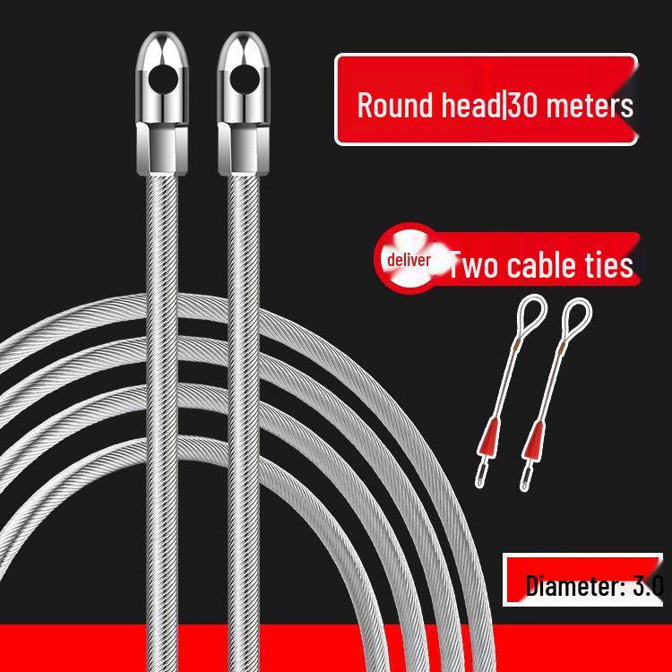 Universal Steel Wire Pipe Threading Tool - Manual Spring Head Electrician Puller