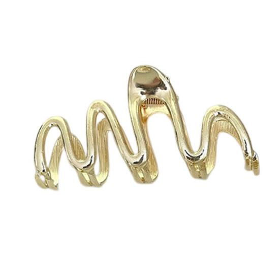 Francouzský styl vlasové drápy zkřížené zuby Jarní design Pevný tvar s nepravidelnou vlnou Velká spona do vlasů