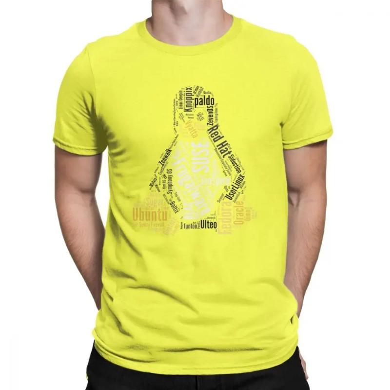 Novelty Tux Linux Distro Distribution Ubuntu T-Shirts Men Harajuku Cotton T Shirt  Tee Shirt Printing Sweatshirt
