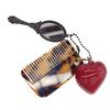 Fashionable Keyring Multifunctional Comb Heart Mirror Keychain for Stylish Hair Care Creative Key Ring Bag Pendant