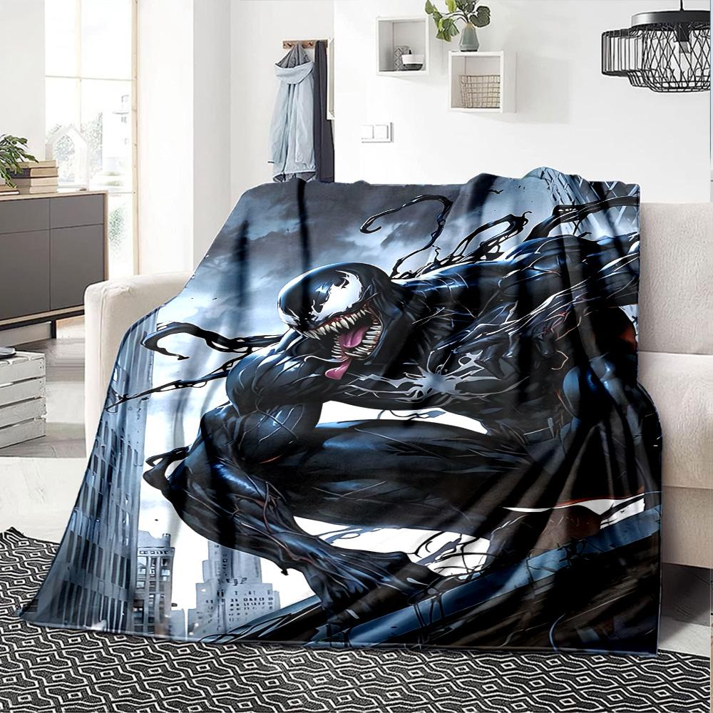 1pc Venom Moonlit Transformation flannel Blanket for Super Soft Cute Comfort Blanket for Travel Bedding Couch Sofa Blanket Y82524