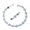 Braccialetto da Donna con Catena e Strass di Cristallo a Forma di Cuore per Gioielli Accessori Quotidiani da Festa