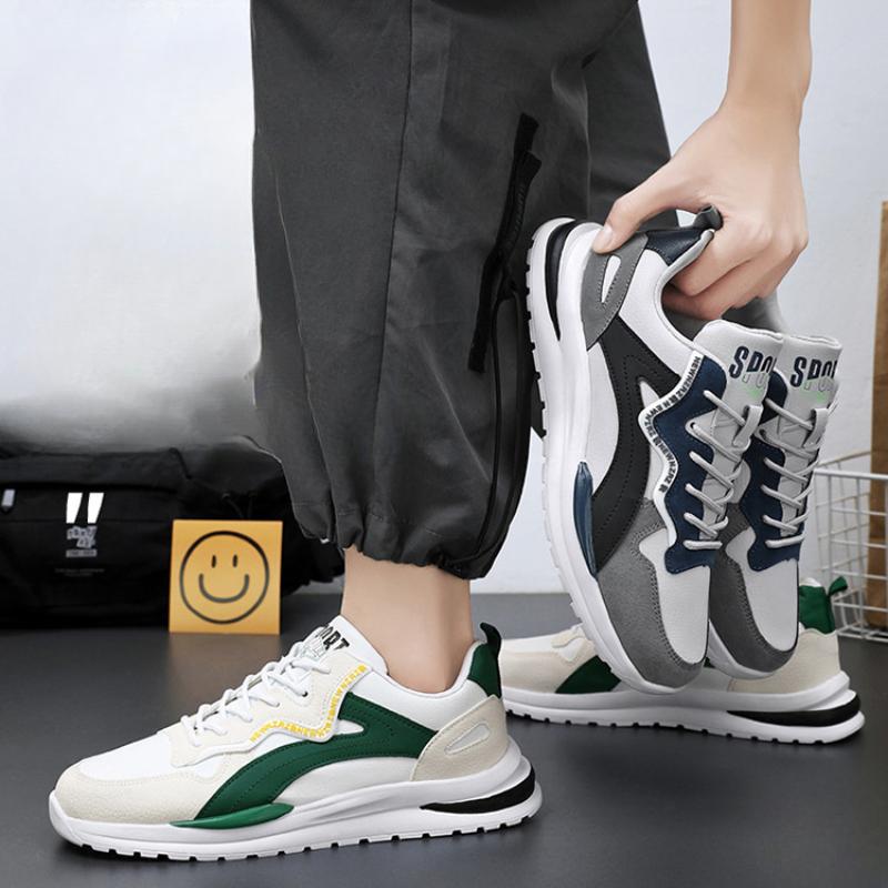 Fashion Men Sneakers Lace Up Casual Shoes for Men 2024 New Outdoor Flat Breathable Vulcanized Tennis Shoes Lightweight Zapatillas Hombre