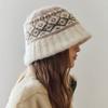 Knit Bucket Hat With Nordic Pattern Ze12am400na