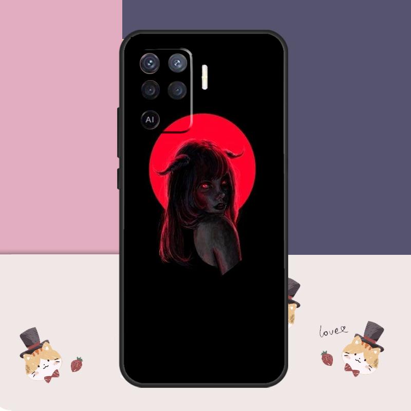 Aesthetic Devil Woman Bad Girl Case For Oppo A94 A74 A54 A18 A38 A58 A78 A98 A80 A60 A40 A96 A76 A16 A15 A17 A57 A77 A5 Pro