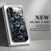 Skull tempered glass phone case suitable for Samsung Galaxy S26 S25 S24 S23 S22 S20 FE/Ultra/Plus5G anti drop back cover
