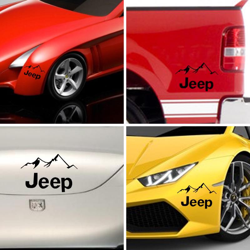 

Креативные автомобильные наклейки: задняя часть, зеркало, бензобак Jeep Standard синий