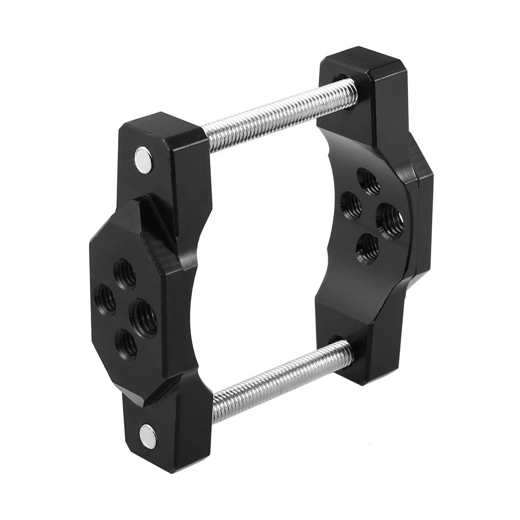 Motoforti Steering Wheel Clamp Mount Adjustable Rearview Mirror Extender Off-Road Spotlight Bracket for Motorcycle Sport Bike Scooter Black L-17-63mm