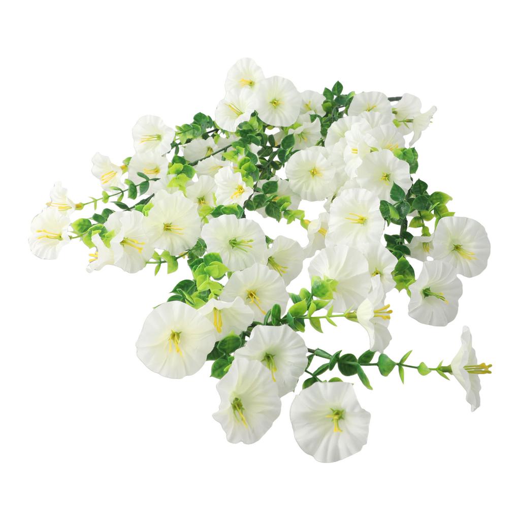 1PCS Artificial Fake Morning Glory Hanging Flowers Lifelike Outdoor Decor Garden Wall Hanging Plants Wedding Decoration