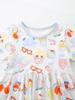 Girls' European Style Short Sleeve Princess Dress - Cute Print, Knit Cotton, Toddler Summer New Arrival