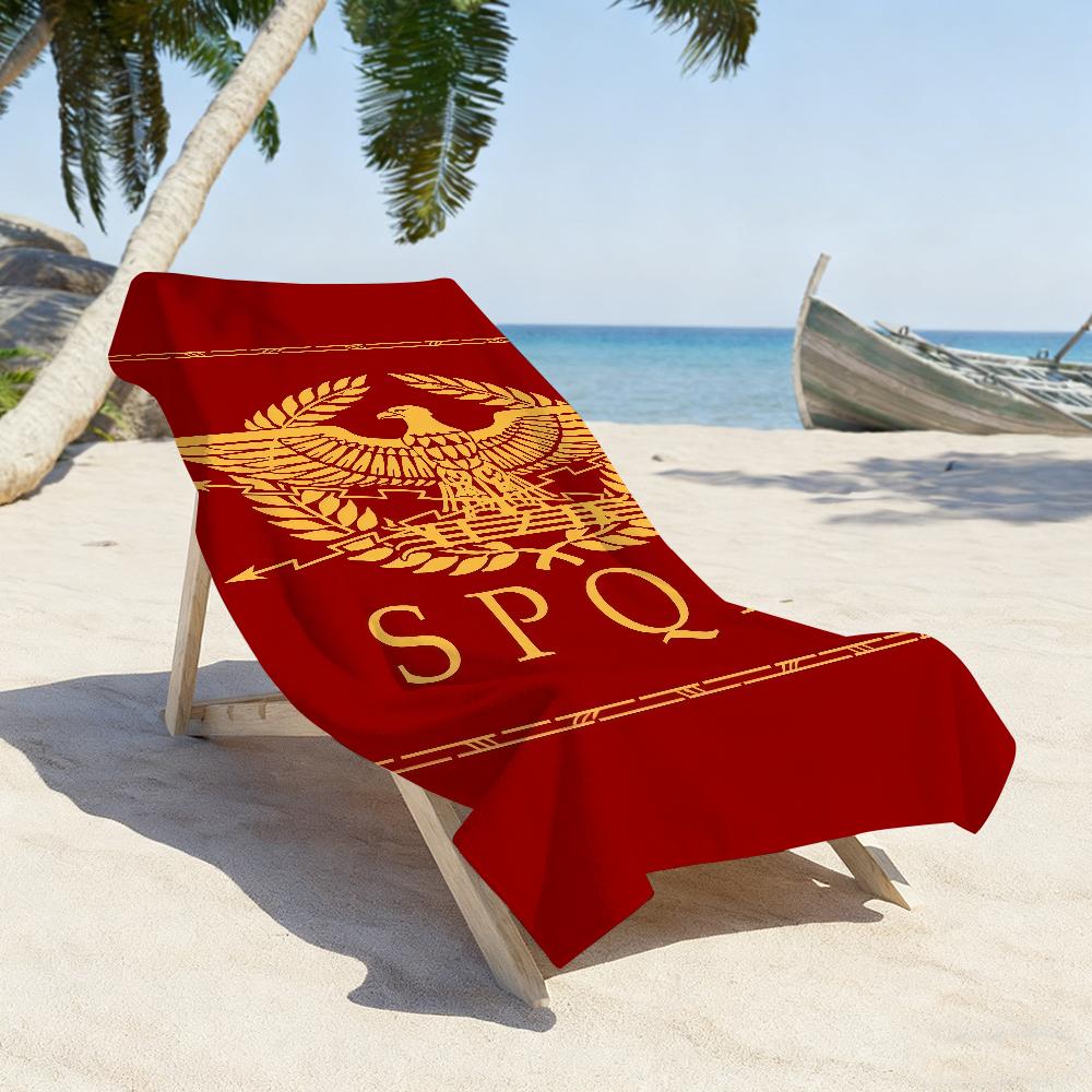 Asciugamano Logo SPQR Romano Asciugamani Per Spiagge Studi di Yoga Palestre Terme Piscine E Picnic