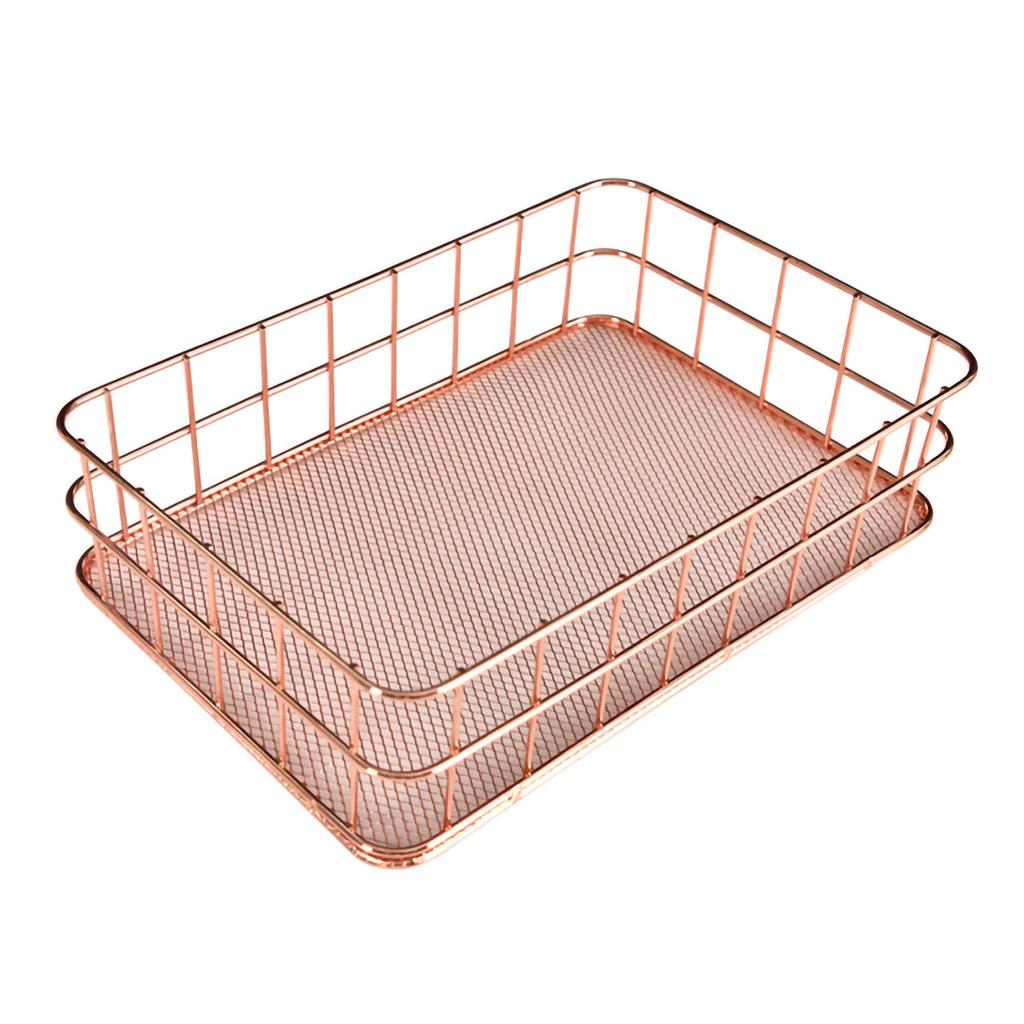 Desk Organizer Wire Baskets Metal Mesh Drawer File Storage Organizer for Business Commercial Shop Office School Handcraft Gift Photography Props