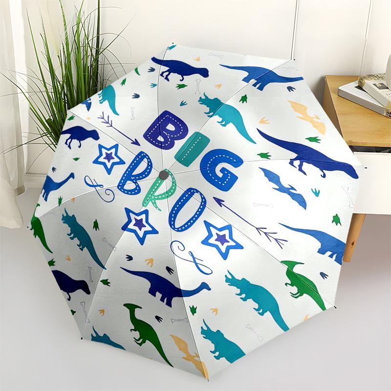 

Dinosaur Pattern Themed Automatic Opening and Closing Umbrella, Compact Travel Umbrella, Lightweight and Portable, Suitable for Beach Commut