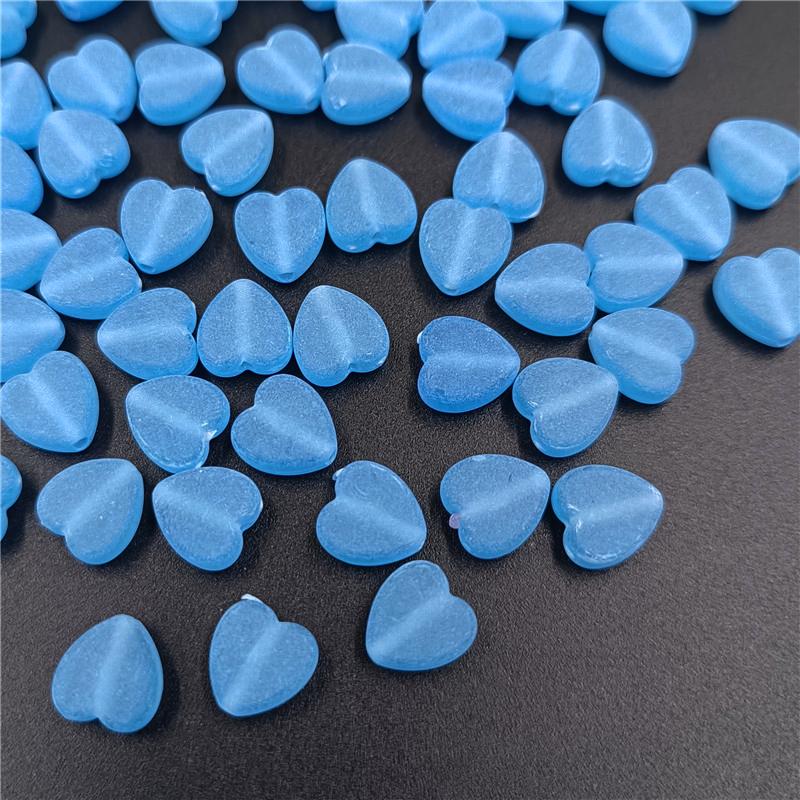 50Pcs Frosted Matte Acrylic Heart Star Beads Pendant DIY for Necklace Bracelet Jewelry Making