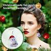 Snowman Earrings Snowball Christmas Party Flat Acrylic Snowman Earrings