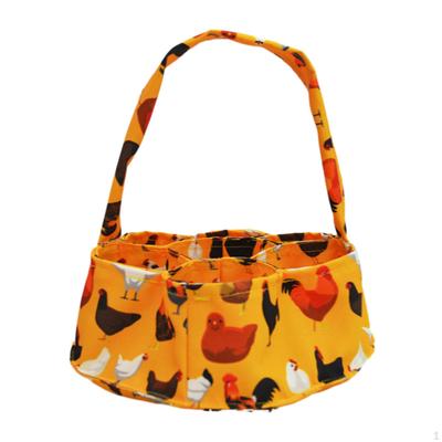 Kanvas Yumurta Tutucu Çanta Toplama Sepeti Dayanıklı Taşınabilir Yumurtalar İçin