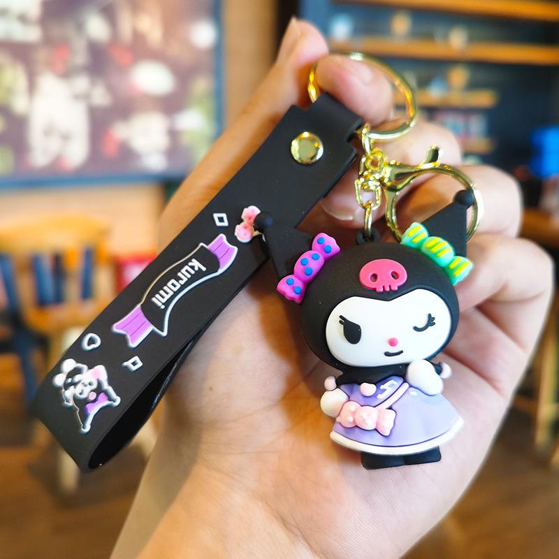 5th Generation Kuromi Sanrio Keychain Cartoon Doll Cute Key Ring Sanrio Gift Kawaii Cute Personalized Gifts Y2k Fashion Anime