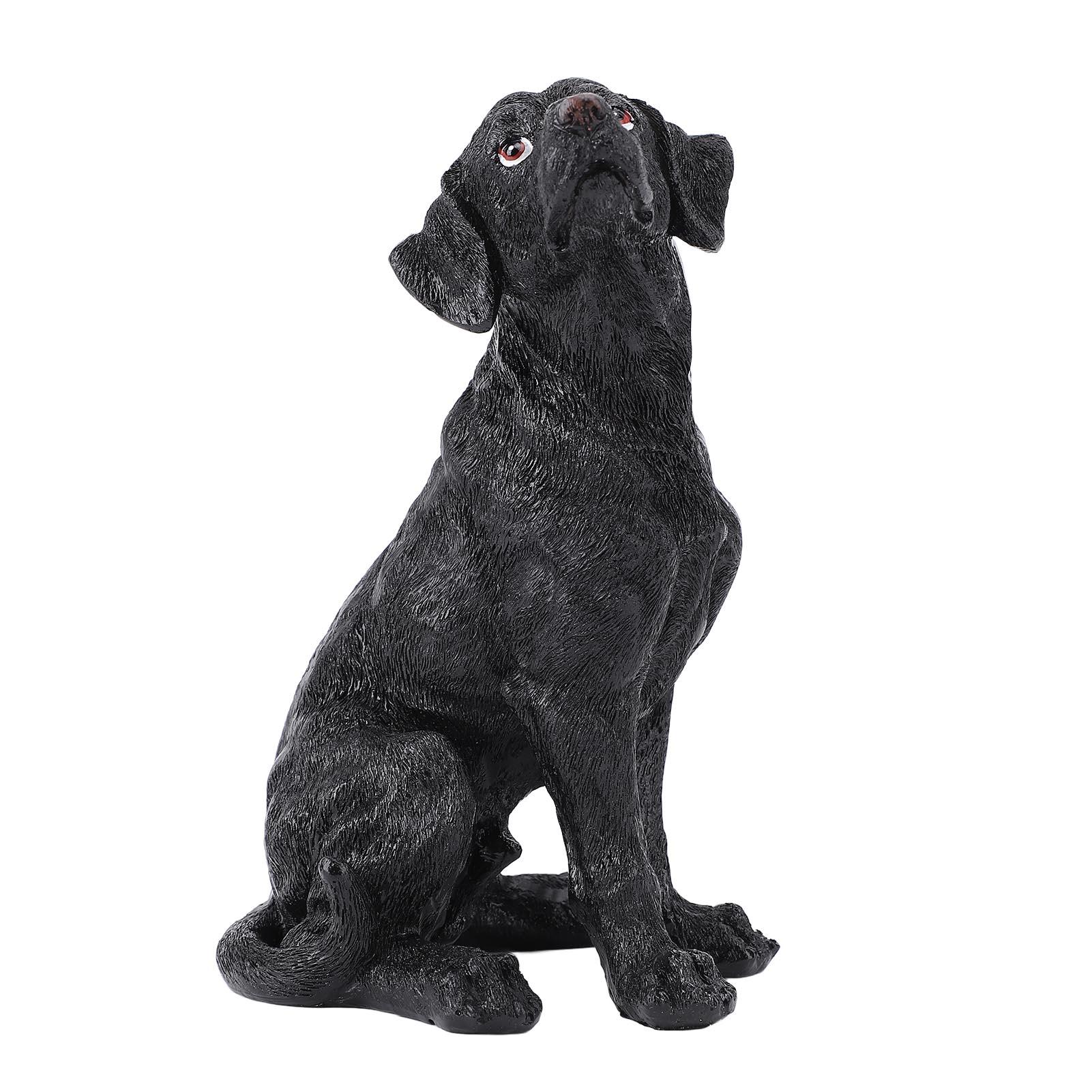 

Статуэтка собаки из смолы, милый вид, водонепроницаемая, устойчивая к выцветанию, реалистичный внешний вид, щенок, настольное украшение чёрный