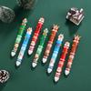 Christmas Capybara 10 Color 0.7Mm Ballpoint Pen Cute Cartoon Santa Claus Snowman Press Pen Handbook Stationery Gifts